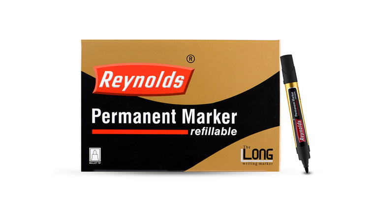 RELYNOLDS BOLD PERMANENT MARKER [BLACK] pack of 5