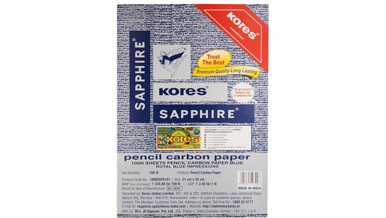 Kores Carbon Paper Sapphire Blue - 100 Sheets