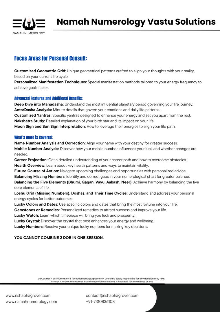 Face to Face Business &amp; Personal Analysis