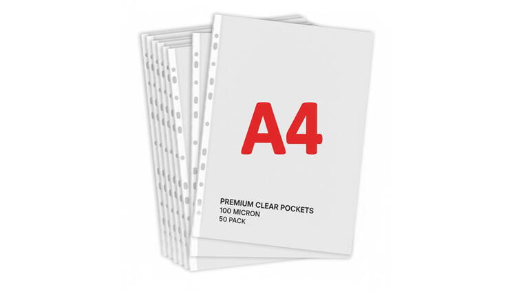 TRANSPARENT SLEEVES A4 SIZA 150 MICRON[SET OF 50]