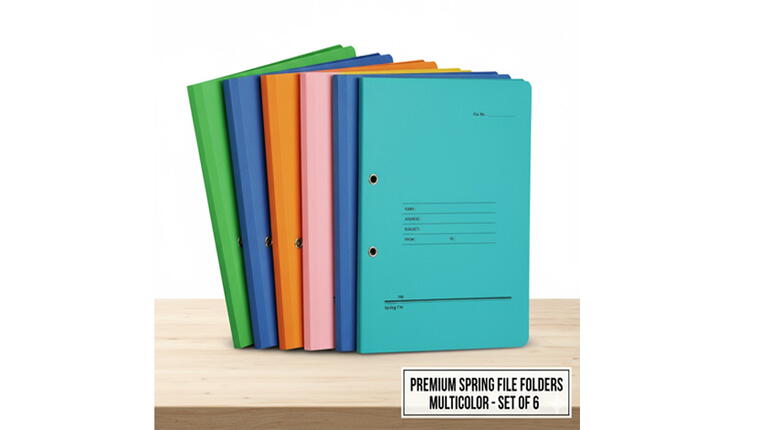 SPRING FILE FOLDER MULTICOLOR SET OF 6