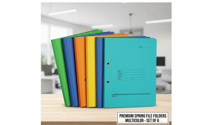 SPRING FILE FOLDER MULTICOLOR SET OF 6
