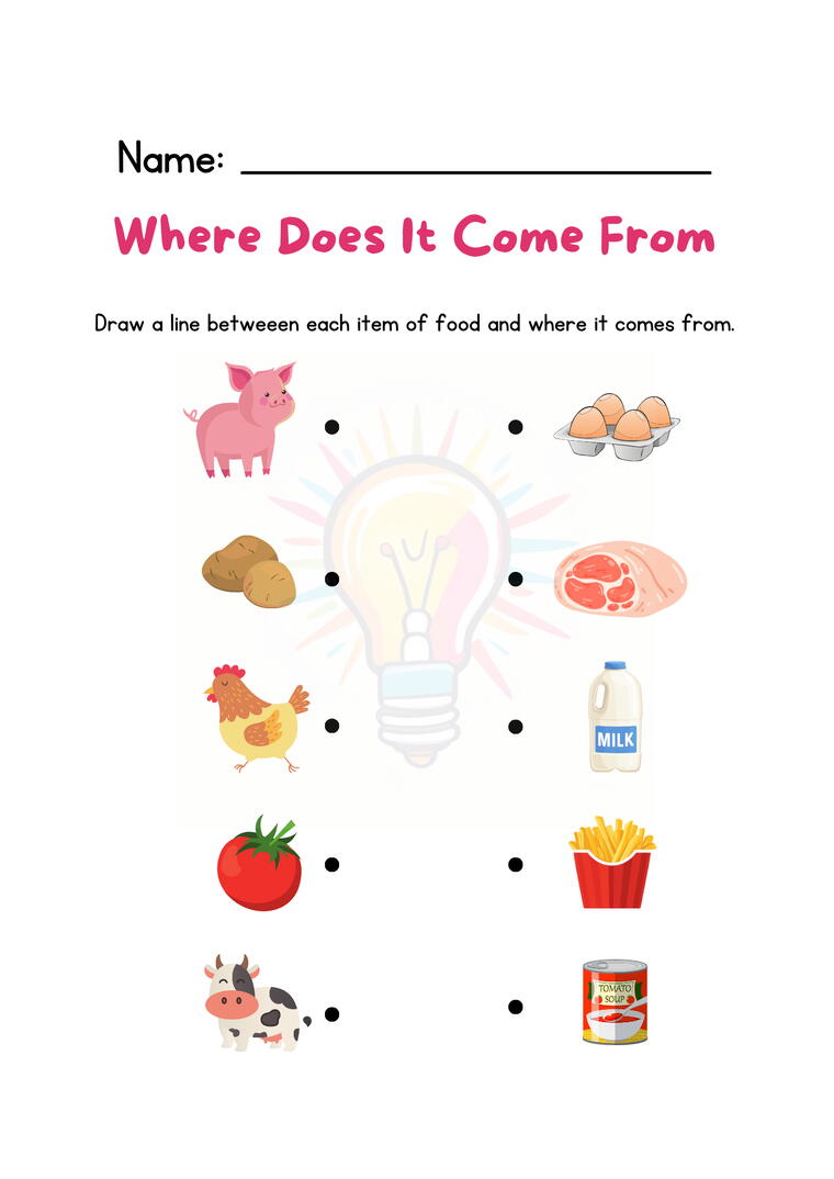 Food We Get from Plants Worksheets For Class 3