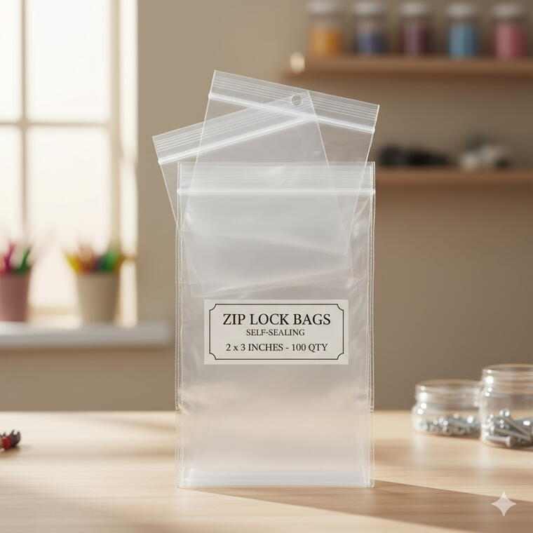 ZIP LOCK BAG SELF SEALING (2*3)-100 QTY