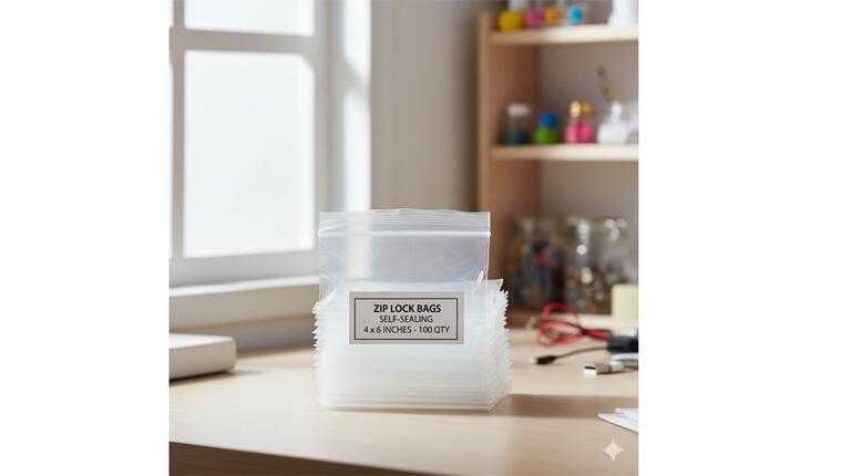 ZIP LOCK BAG SELF SEALING (4*6)-100 QTY