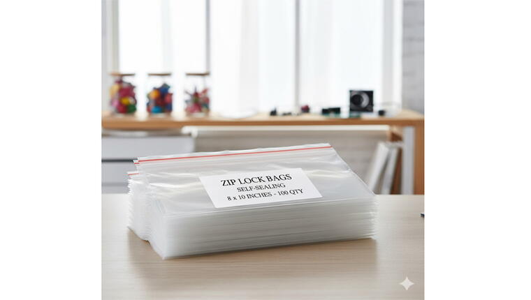 ZIP LOCK BAG SELF SEALING (8*10)-100 QTY