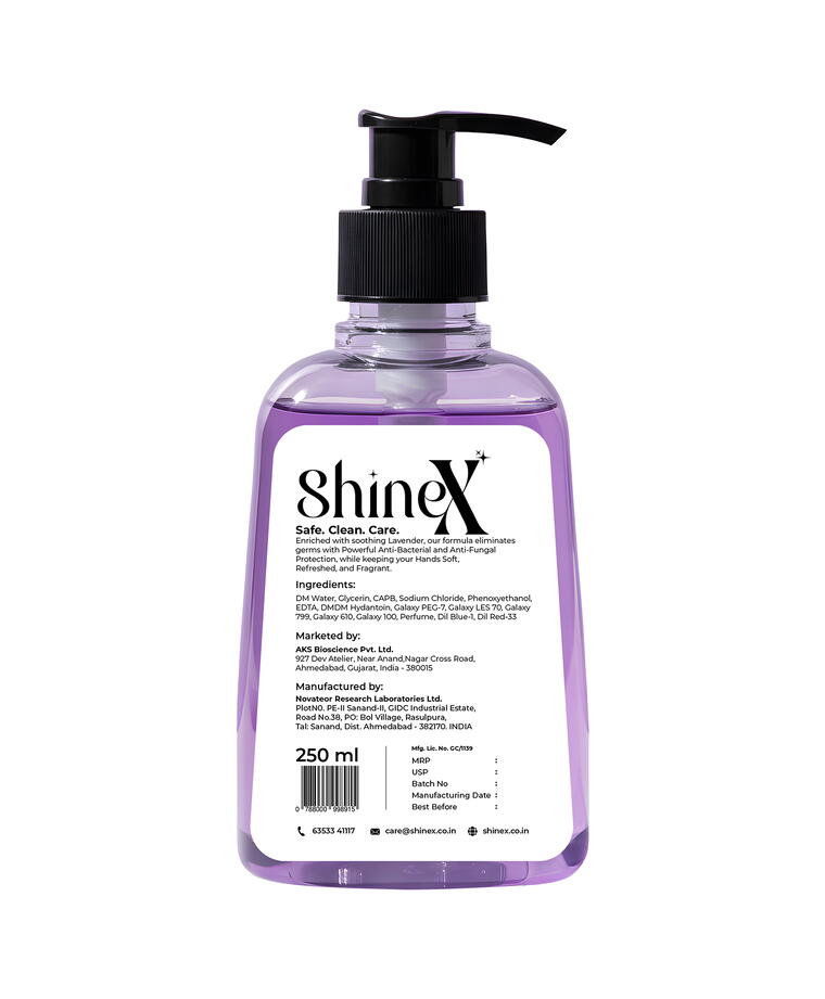 ShineX Premium Moisturizing Lavender Handwash 250ml - Buy 1 Get 1 FREE
