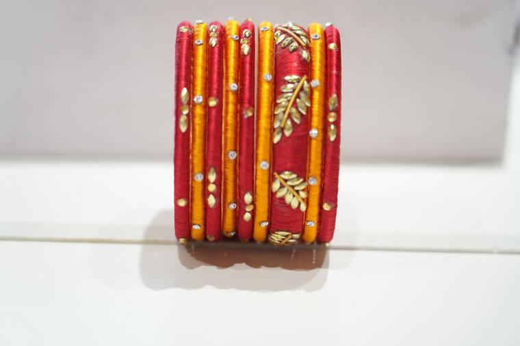 Silk Thread  Bangles. (Red Colour)