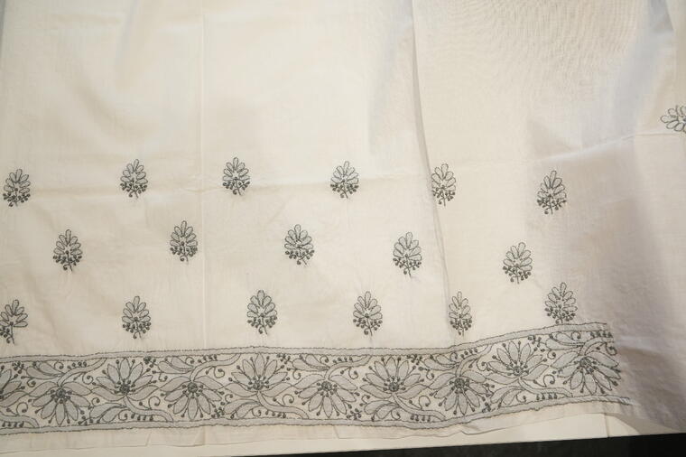 Pure Cotton Chikankari Thread Work Blouses.White Colour.