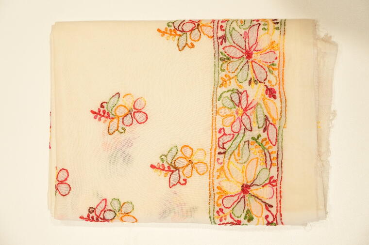 Pure Cotton Chikankari Thread Work Blouses. Cream colour