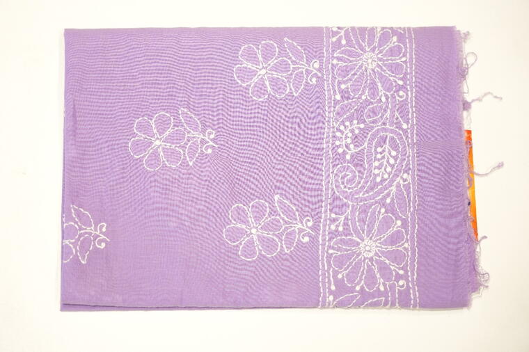 Pure Cotton Chikankari Thread Work Blouses. Voilet Colour.