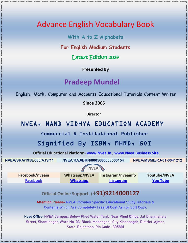 (28) Advance English Vocabulary Book 