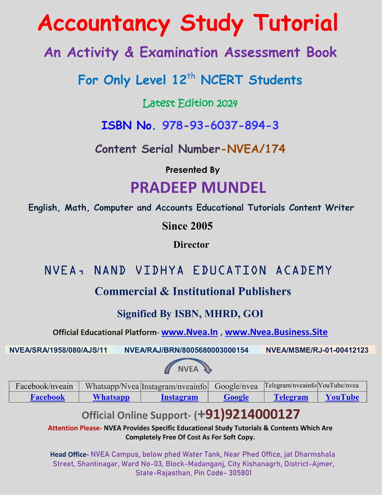 (174) NCERT Class 12 Accountancy Study Tutorial 2024