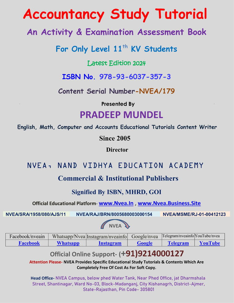 (179) KV Class 11 Accountancy Study Tutorial 2024
