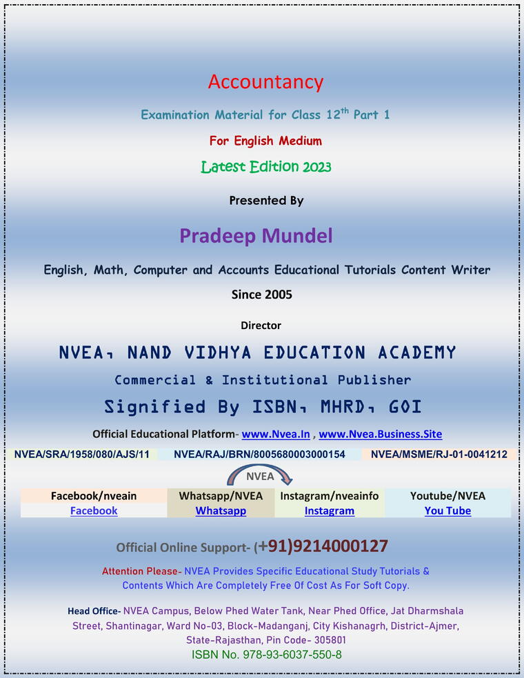 (57) KV Class 12th Accountancy Important Notes