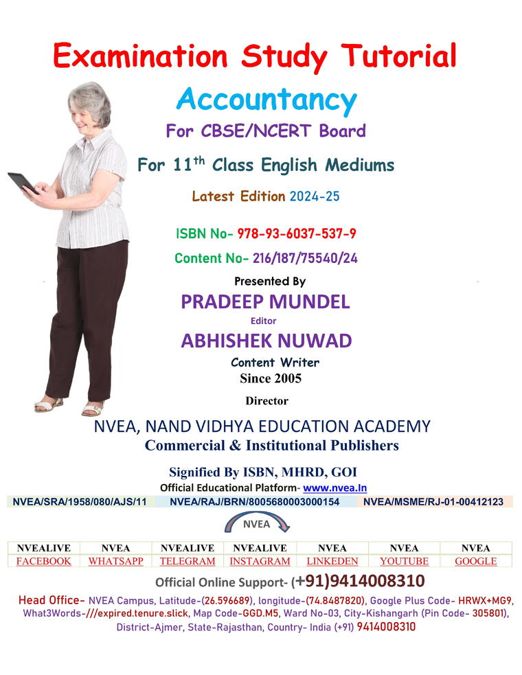 (216) NVEA Class 11th Accountancy CBSE Examination Study Tutorial 