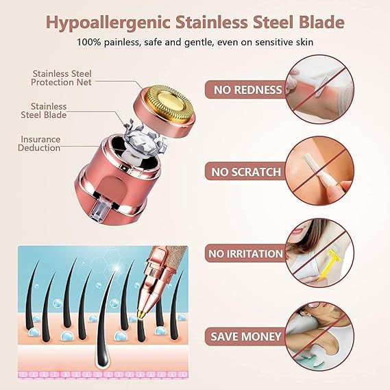 Electric Eyebrow &amp; Facial Hair Trimmer (USB Rechargeable)