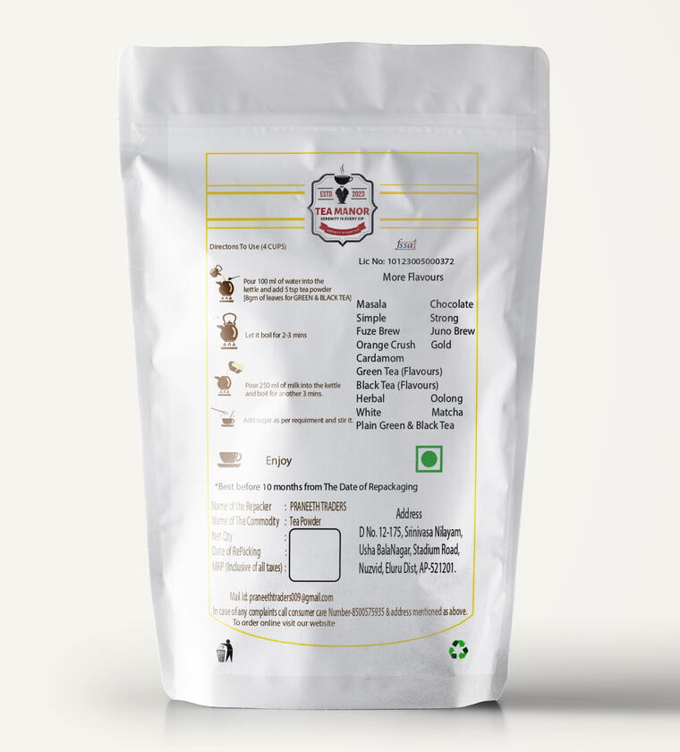 ROSE TEA|TEA MANOR|PREMIUM TEA|ROSE PETALS &amp;CTC DUST BLEND| 250 Grams