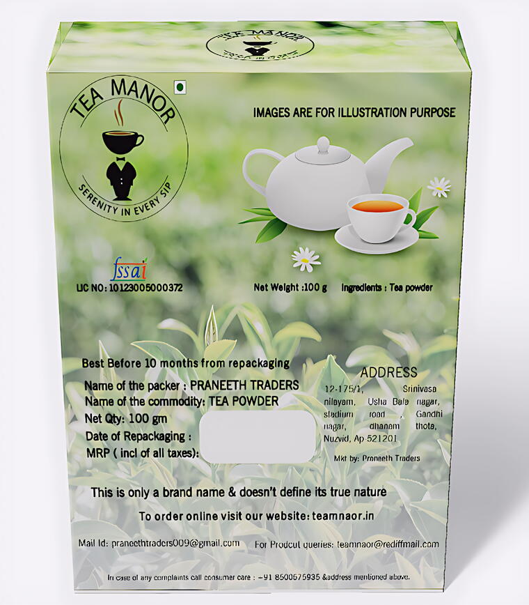 MASALA TEA | TEA MANOR | PREMIUM TEA | ASSAM &amp; NILGIRI BLEND|100gms