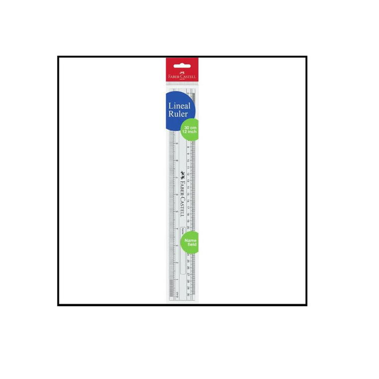 FABER CASTELL PLASTIC SCALE 30 CM