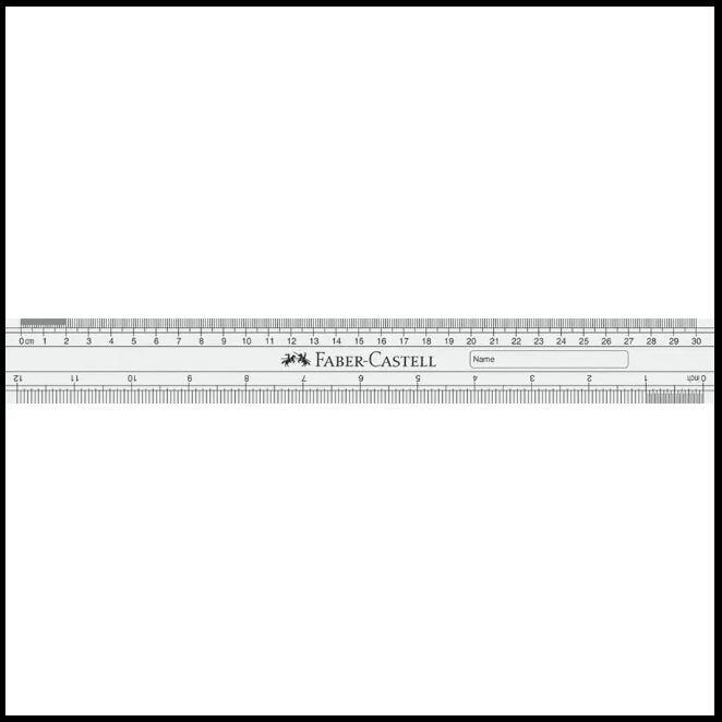 FABER CASTELL PLASTIC SCALE 30 CM