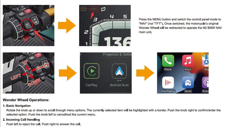 Innovv N2 BMW Nav Quick Realese Screen 