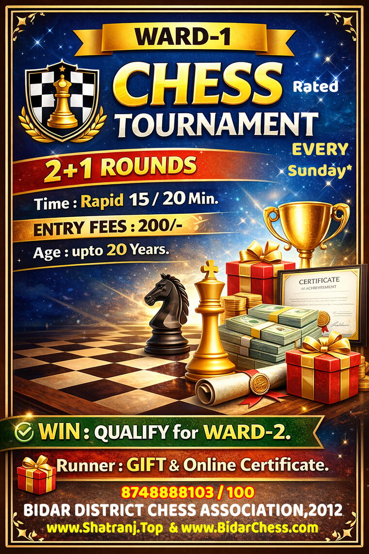 WARD-1 CHESS TOURNAMENT PARTICIPATION
