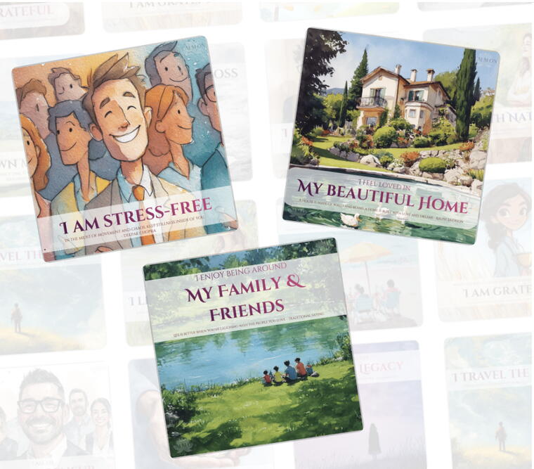 Vision Board - My Goals Set 2 (3 Acrylic based Nudge Magnet set)