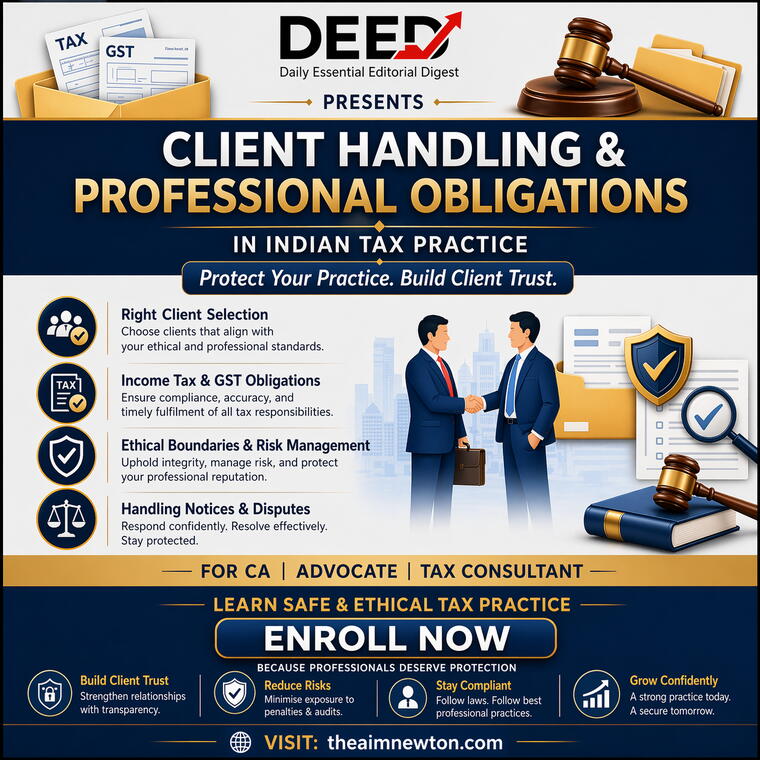 Client Handling &amp; Professional Obligations