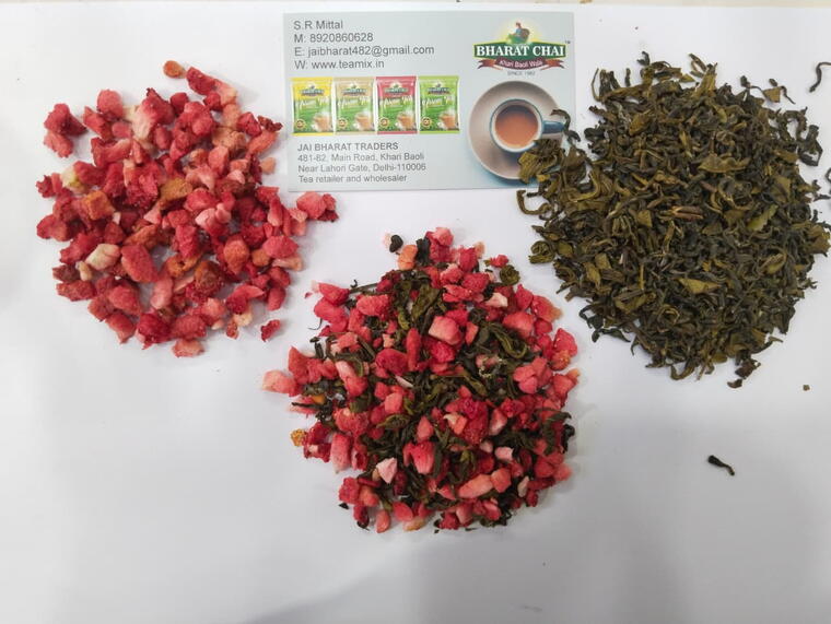 500gm starwberry Green Tea 