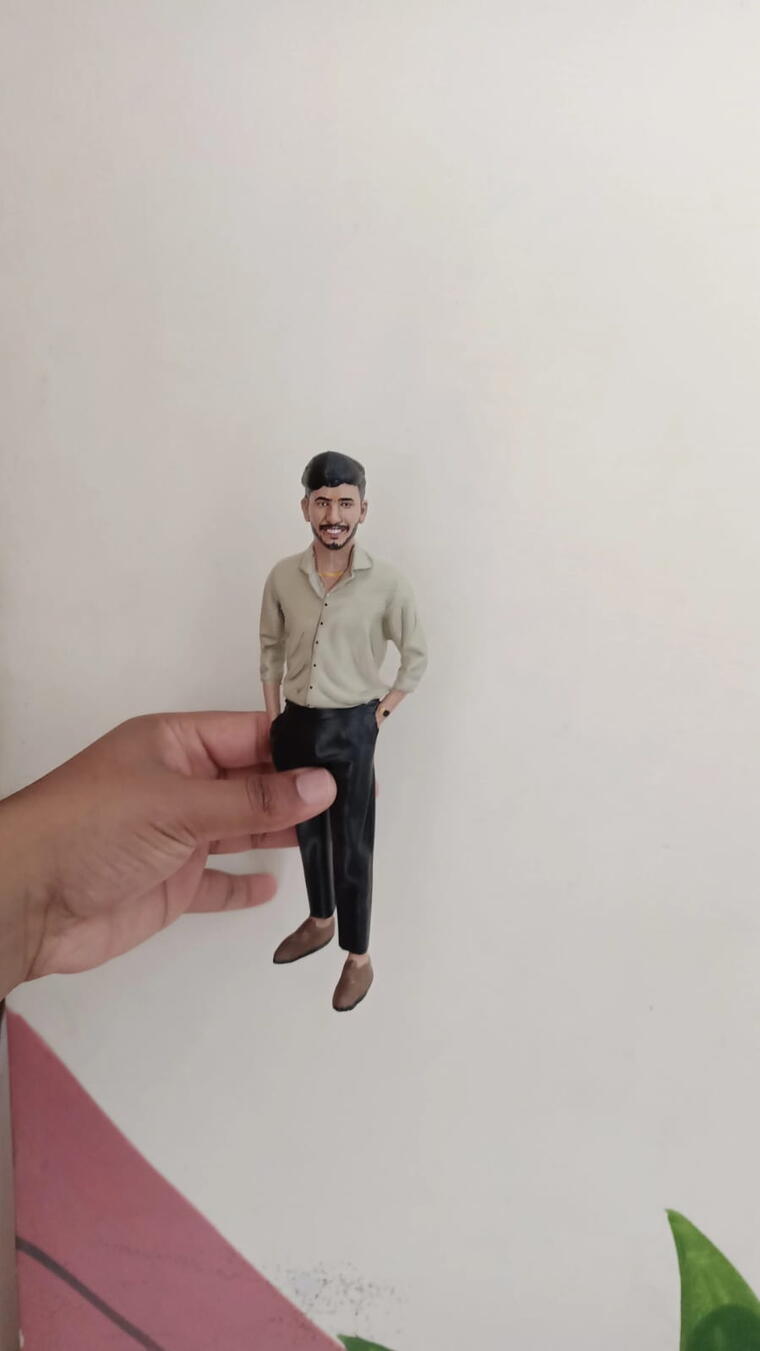 Customized Single 3d Miniature Doll Full Body - 8 Inch
