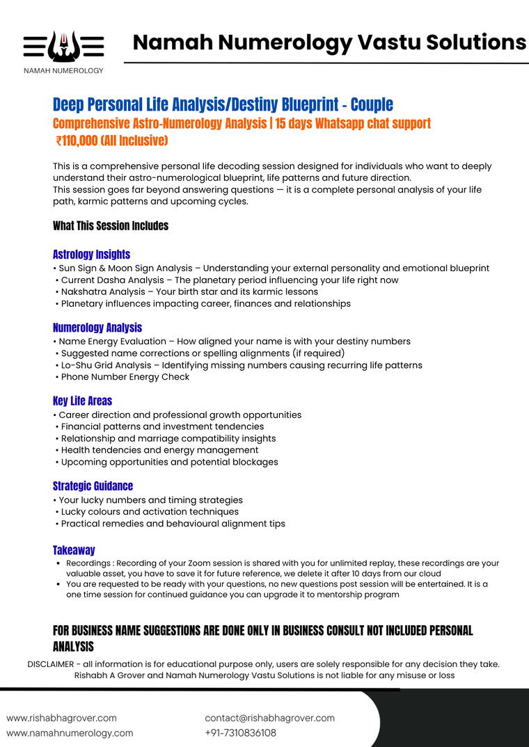 Deep &amp; Detailed Personal Analysis - Family of 2