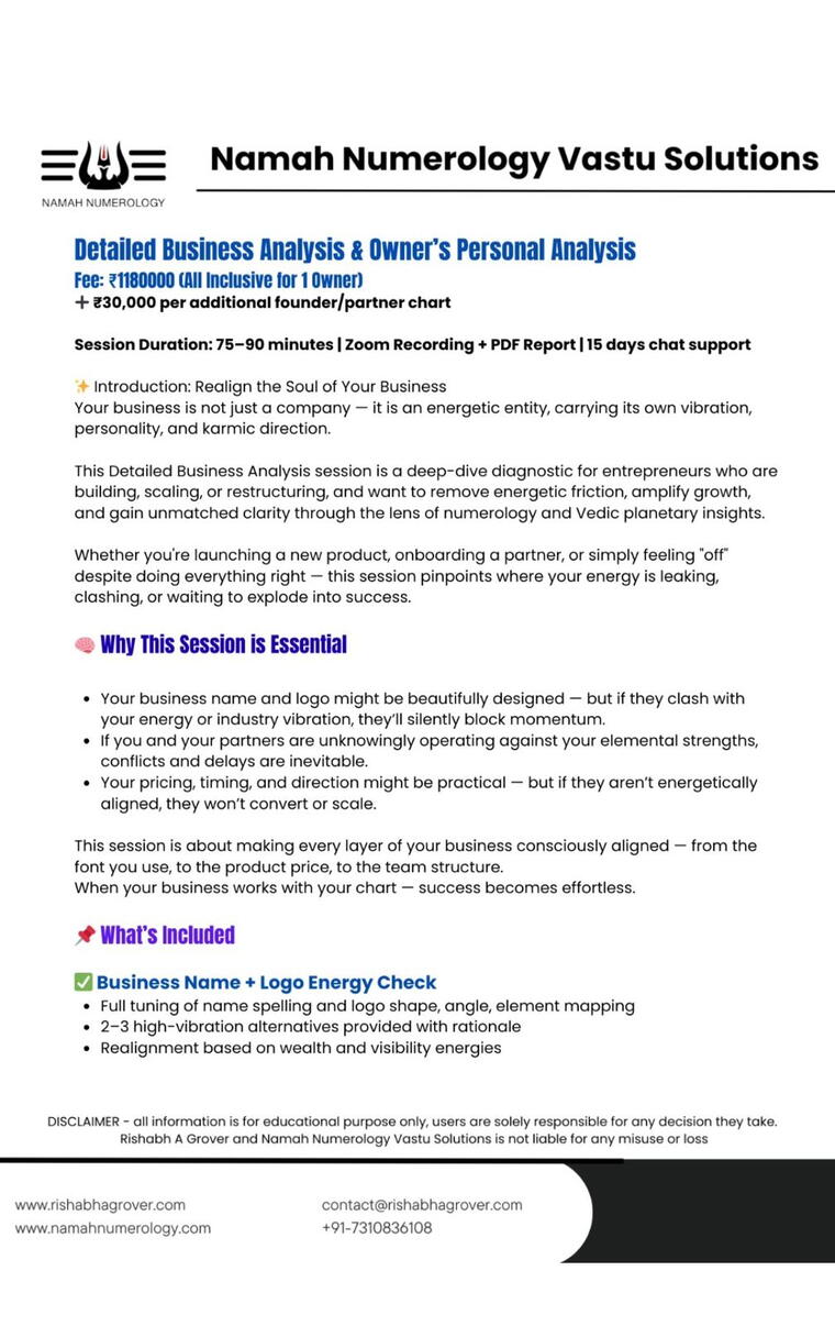 Comprehensive Online Business &amp; Personal Analysis