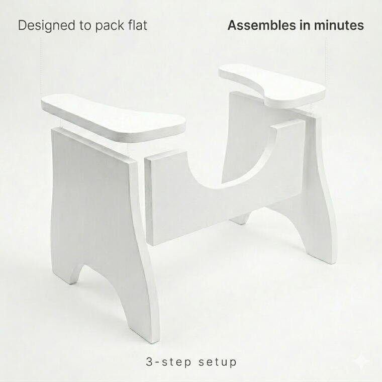 15 Inches Aasan Stool (Unassembled)
