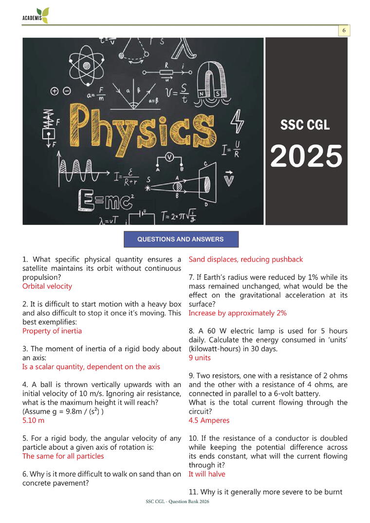 SSC CGL Question Bank 2026