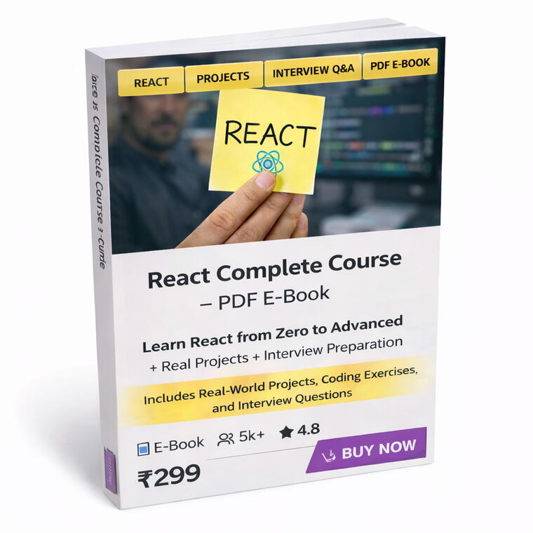 React Complete Course E-Book  | Complete Projects &amp; Interviews Q&amp;A🔥
