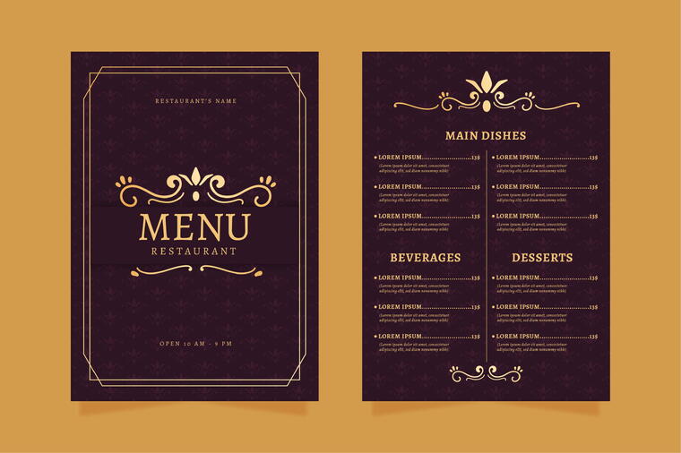Restaurant Menus Per Page