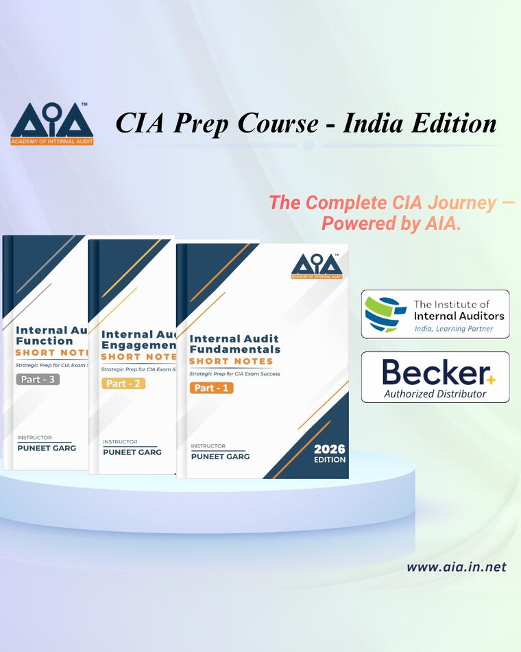 CIA Prep Course  - AIA Short Notes Books Delivery in India Only