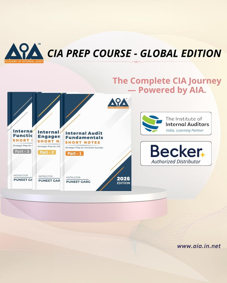 CIA Prep Course - AIA Short Notes Books Delivery Outside India