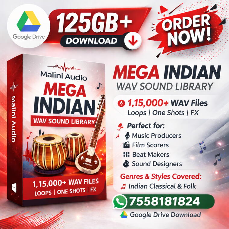 Indian Instruments WAV Library  (Windows/Mac)