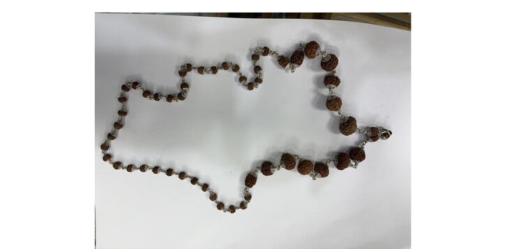 Rudraksha Siddha Mala (Indonesia), Regular Size beads, Silver