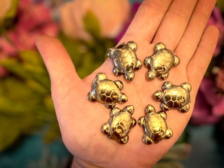 Golden Pyrite Wealth Turtle