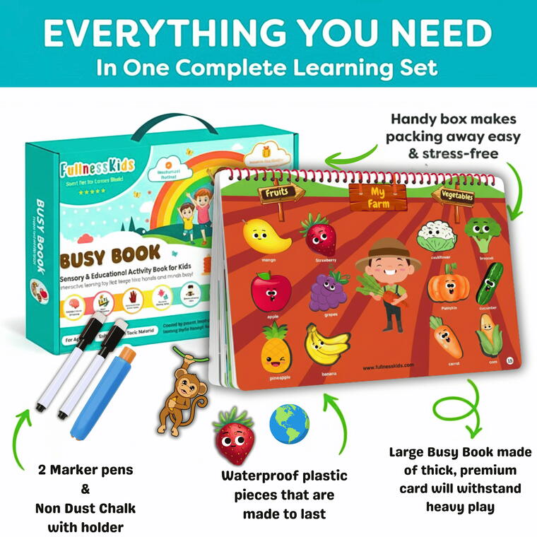 FullnessKids 40+ Activities My Preschool Busy Book