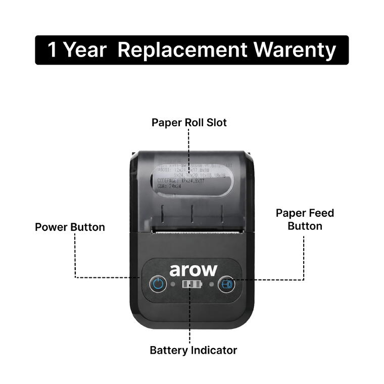 Bluetooth thermal POS Printer Only 58 mm (2 inches) | 2600 mAh 