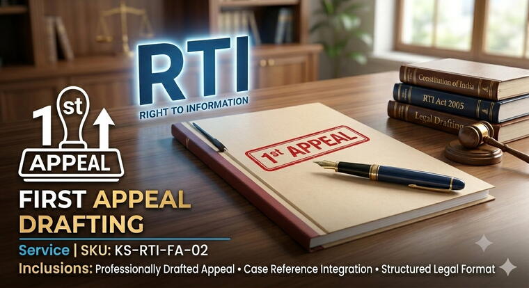 RTI -  1'ST APPEAL APPLICATION DRAFT