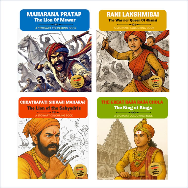 Lakshmibai +Shivaji + Maharana Pratap + Chola combo