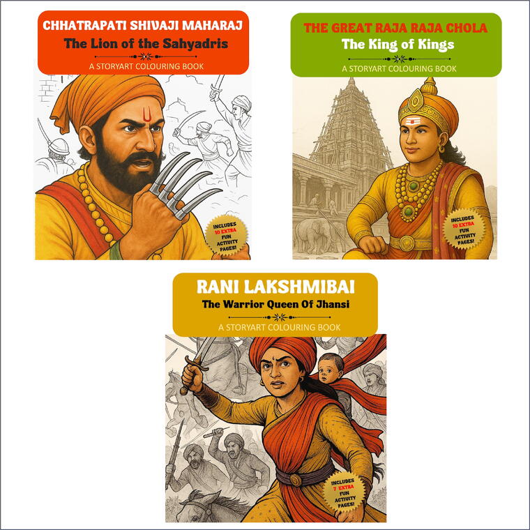 Lakshmibai + Shivaji + Chola storyart combo