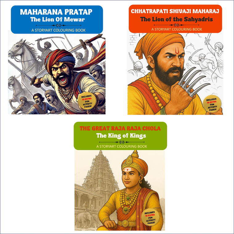 Maharana Pratap + Shivaji + Chola storyart combo