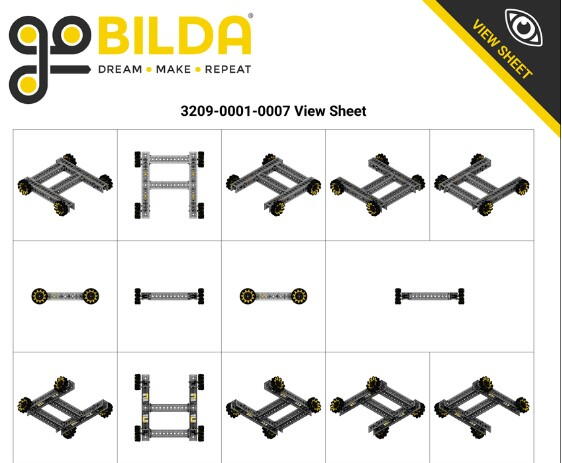 GoBilda Strafer® Chassis Kit (104mm GripForce™ Mecanum Wheels)