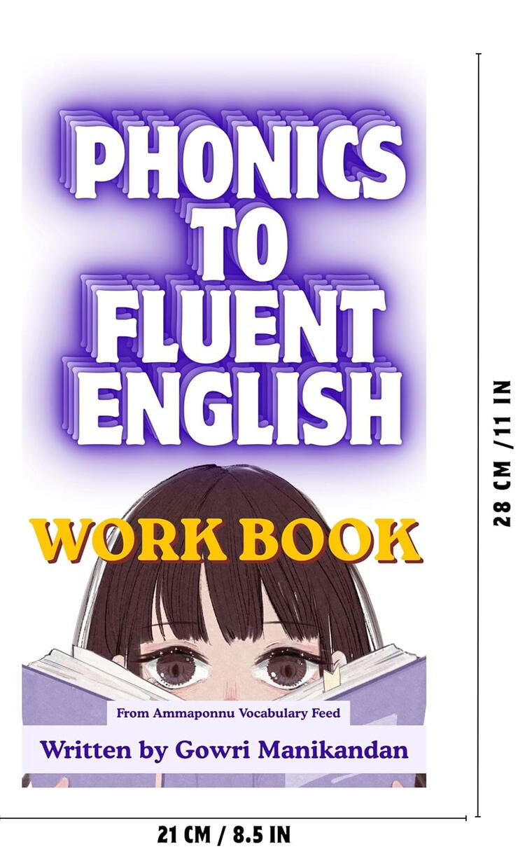 Phonics to Fluent English, 2-Book Combo Workbook and guide